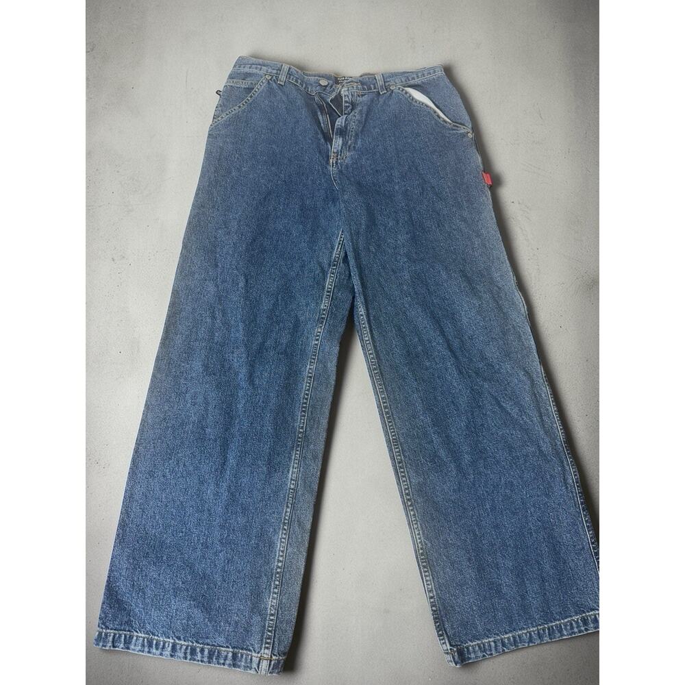 VTG Polo Jeans Ralph Lauren Womens Saturday Jean Pockets Zip Denim Blue Sz 14X29